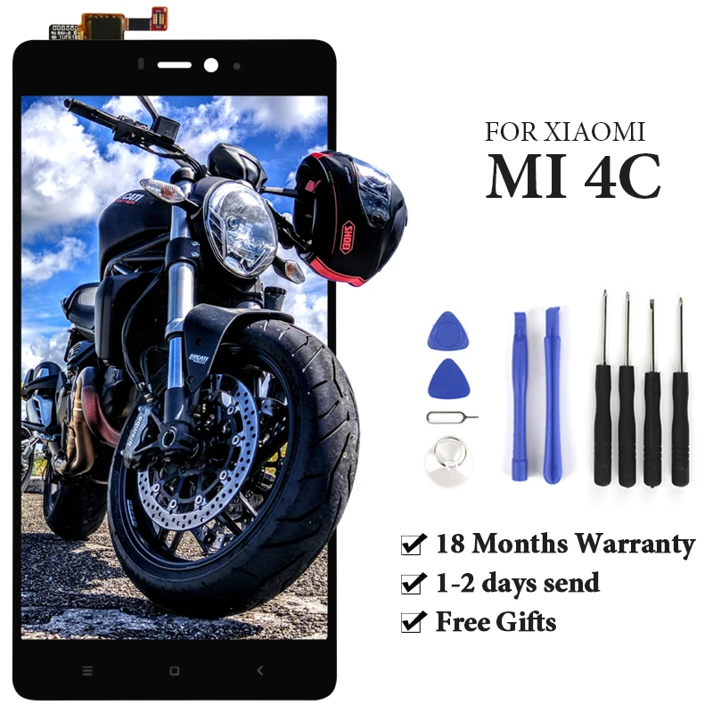 

OEM quality For Mi 4C lcd with touch screen for mobile phone display No dead pixel Assembly replacement 5 inch BLACK