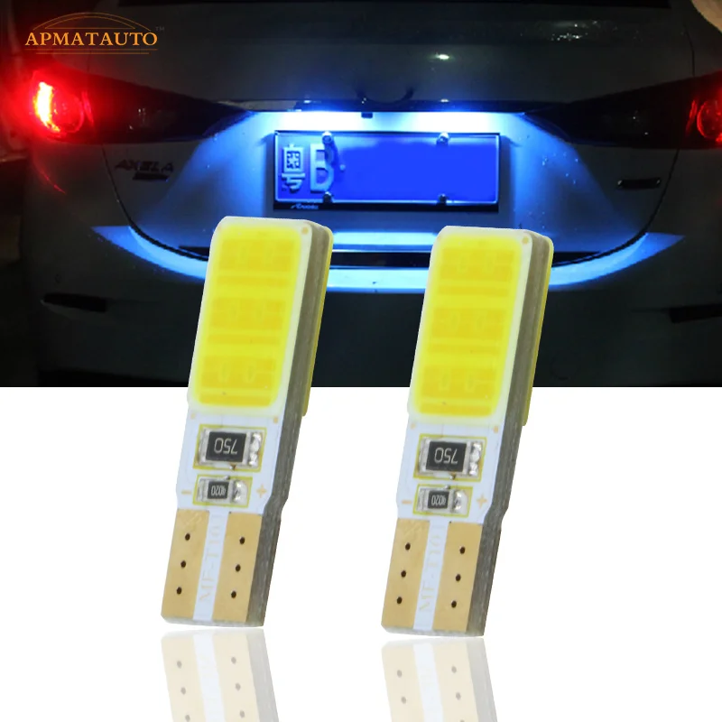 2x T10 W5W для чипов SAMSUNG COB Освещение номерного знака Светодиодные лампы лампа Mazda 2 3 5