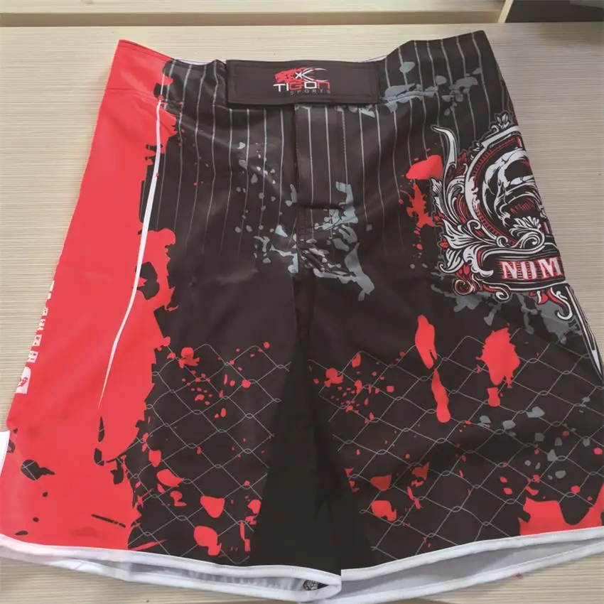 Skull Trunks Fitness Training Tiger Muay Thai MMA Boxing Sanda Jujitsu Kickboxing Shorts