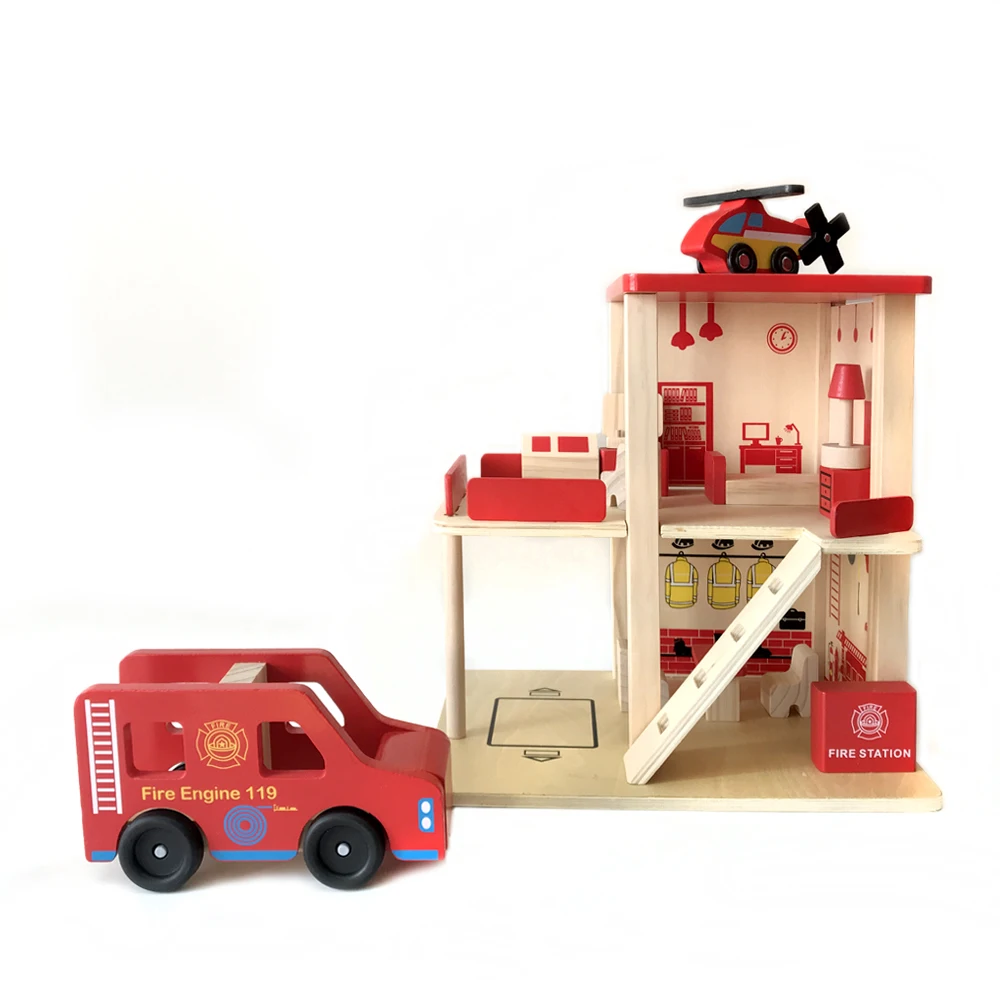 brio fire station train set