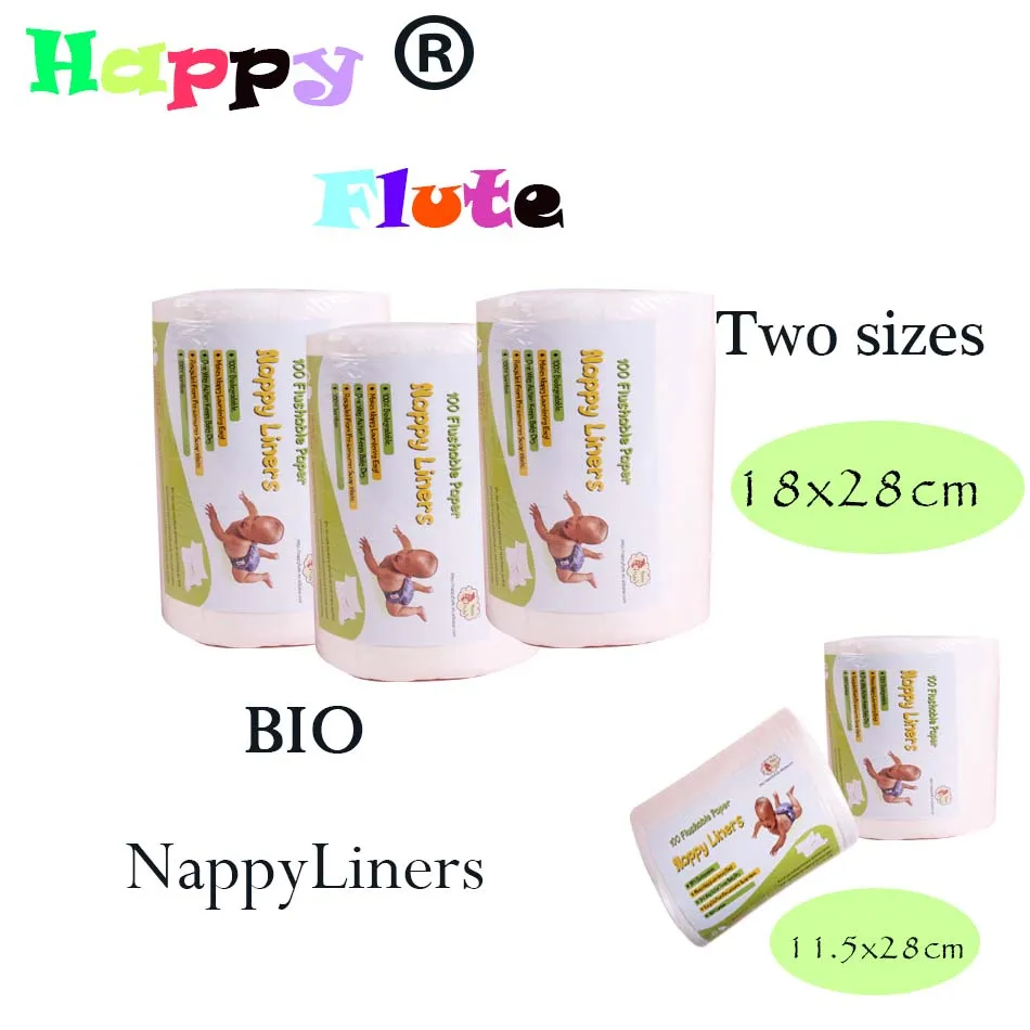 Happyflute 100 Biodegradable & Flushable nappy liners cloth diaper