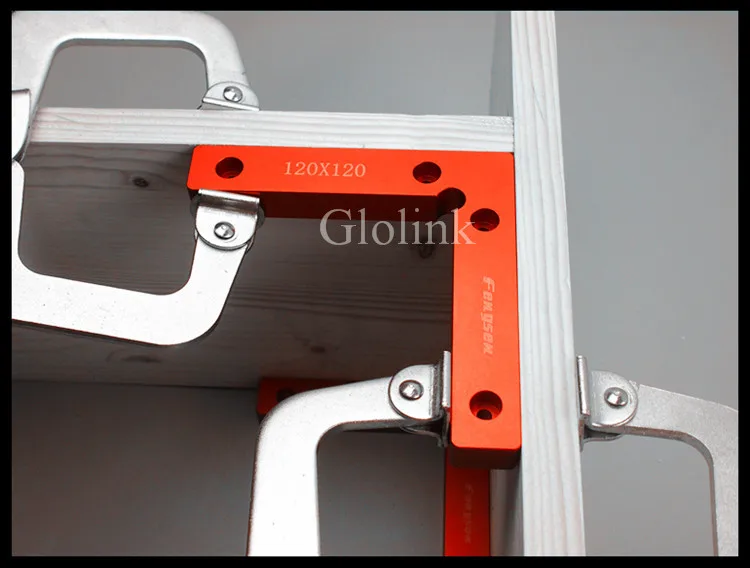 90 Degree Positioning Squares 4.7" x 4.7" Aluminium Alloy Right Angle Clamps Woodworking Carpenter Tool L Block Square 1pc
