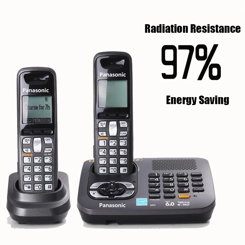 

Two Handset 1.9 GHz Dect 6.0 Digital Cordless Telephone Backlight Home Wireless Phone Fixed Telephone With Alarm Answer System