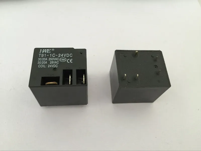 

10PCS Q91F-1Z(T91) DC 24V Electrical PCB Type Power Relay 250V 30A