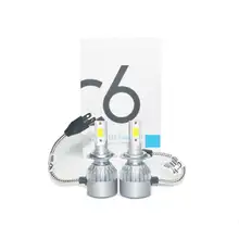 VehiGo 72 W COB H7 H1 H4 H3 H11 H8 9005 9006 9007 9012 880 C6 HA CONDOTTO LA Lampadina Del Faro Della Luce oro Auto Faro Lampadine 3000 K 6000 K lampada