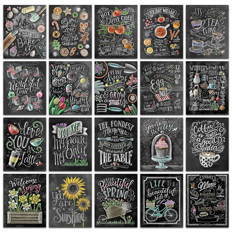 

5D DIY diamond painting embroidery words wall decor diamond mosaic rhinestones picture cross stitch handwork craft full RD265