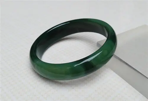 

Hot sell ->@@ NEW 100% NATURAL BOUTIQUE CHALCEDONY GREEN CHALCEDONY AGATE JADE BRACELET 64MM NEW -Top quality free shipping