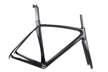 

Cheap Road Bike frame carbon bicycle frame fork seatpost clamp with 3k glossy