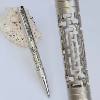 

CROCODILE 106 NOBLE GOLDEN SILVER COPPER HOLLOW BARREL BALLPOINT PEN 10 COLORS FOR CHOOSE