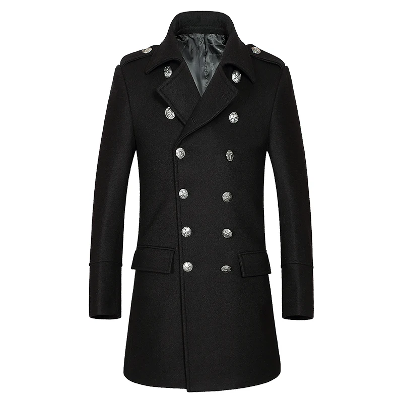 

tailor-made fashion 2017 new arrival double breasted cashmere overcoat men good quality warm men pea coats size