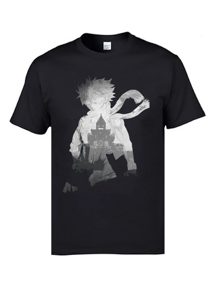 Fairy tail 8684 Prevailing Men T Shirts O-Neck Short Sleeve All Cotton Tops Shirt Printed Tee Shirt Wholesale Fairy tail 8684 black