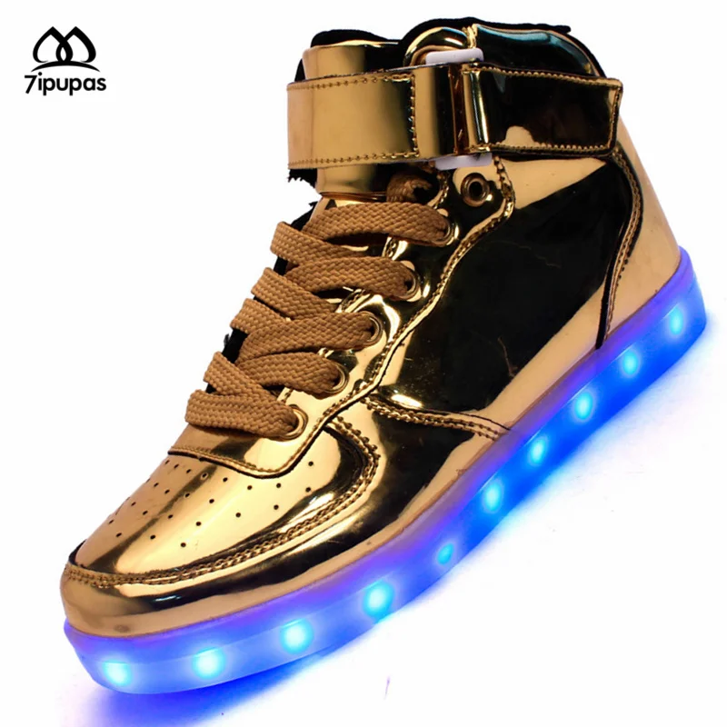 High top Led Shoes For Adults New arrived Men Casual LED