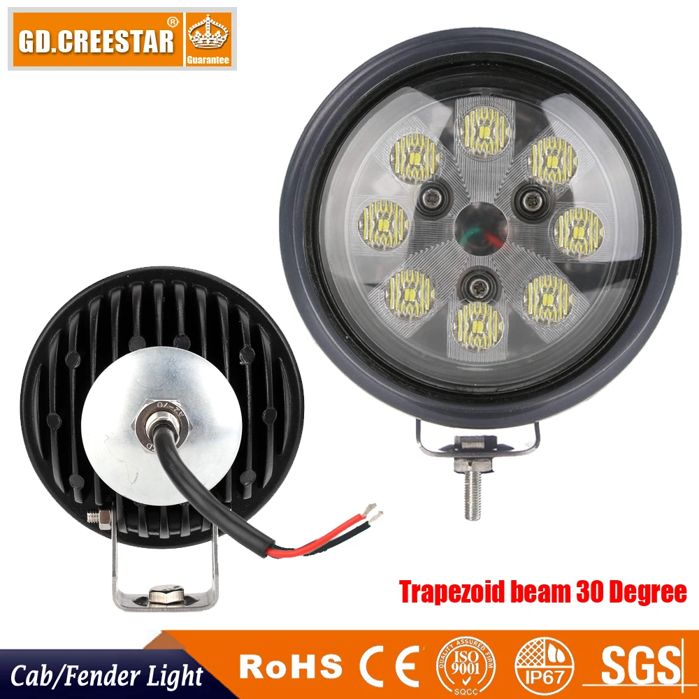 

For Allis Chalmers, John deere, Case IH led tractor work lights 8leds IP67 Par36 led trapezoid beam with long/short bezels x1pc