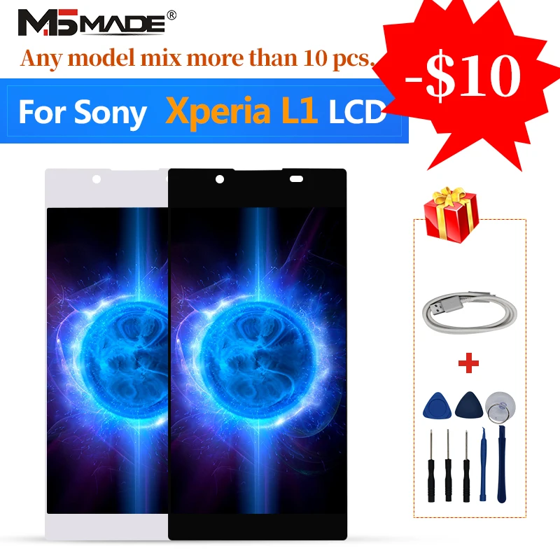 

5.5" For Sony Xperia L1 G3312 G3311 LCD Display Touch Screen Digitizer Replacement Parts Assembly With Frame IPS 100% Tested