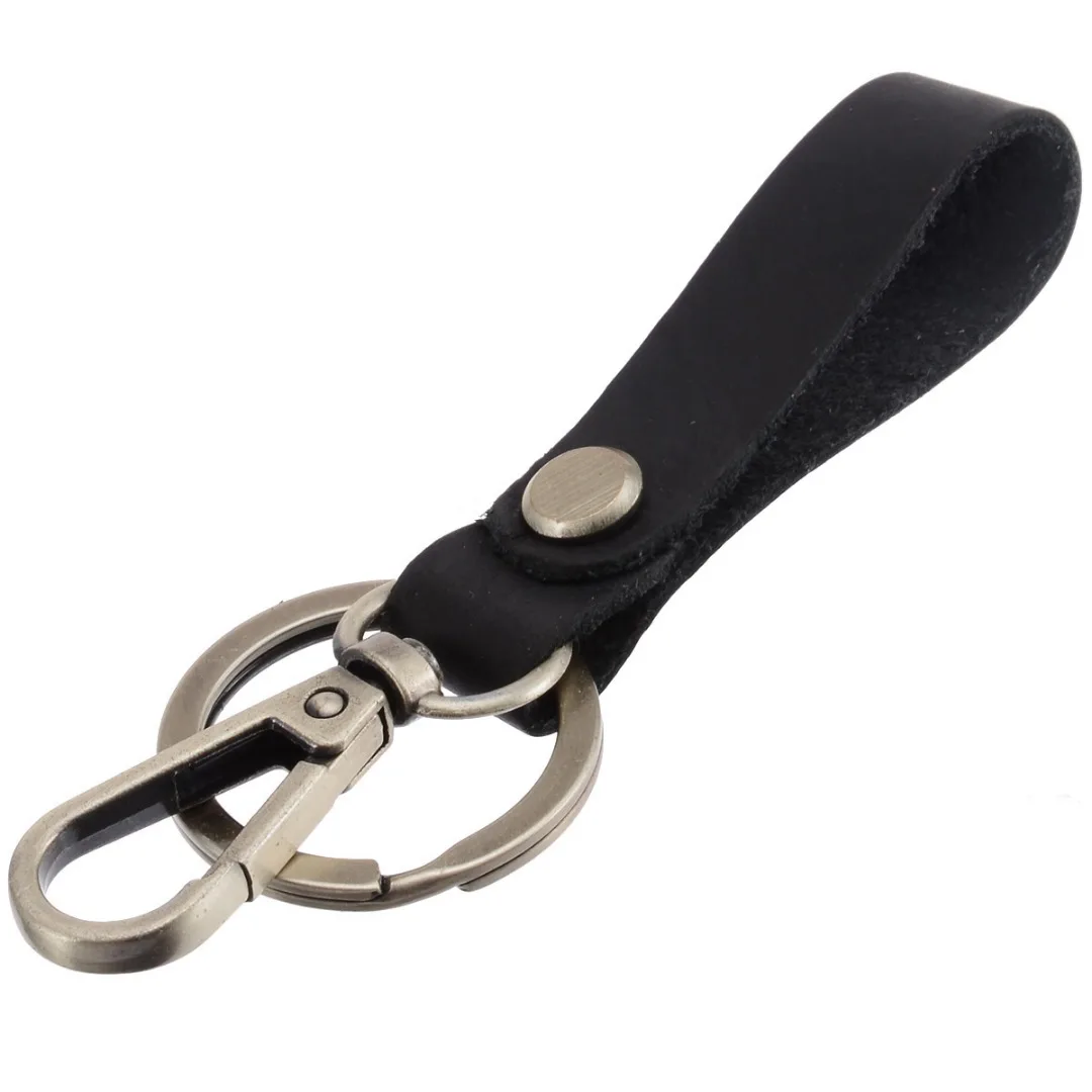 New Key Chain & Leather Belt Key Holder Ring Keychain Keyring Keyfob Detachable Brown / Black For Women Men Gifts