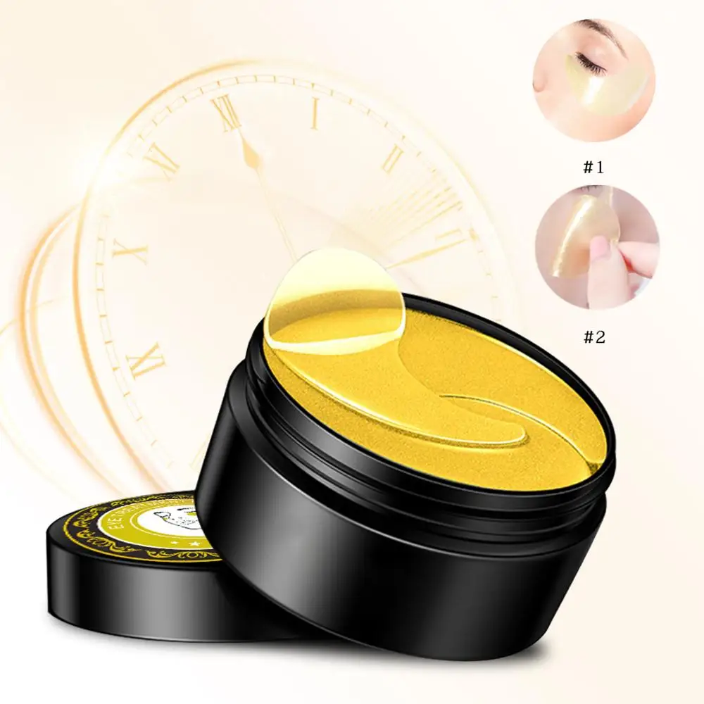 

24k Gold Crystal Collagen Eye Mask Anti Aging Wrinkle Dark Circles Puffiness Moisturizing Eye Masks Sleeping Gel Pads