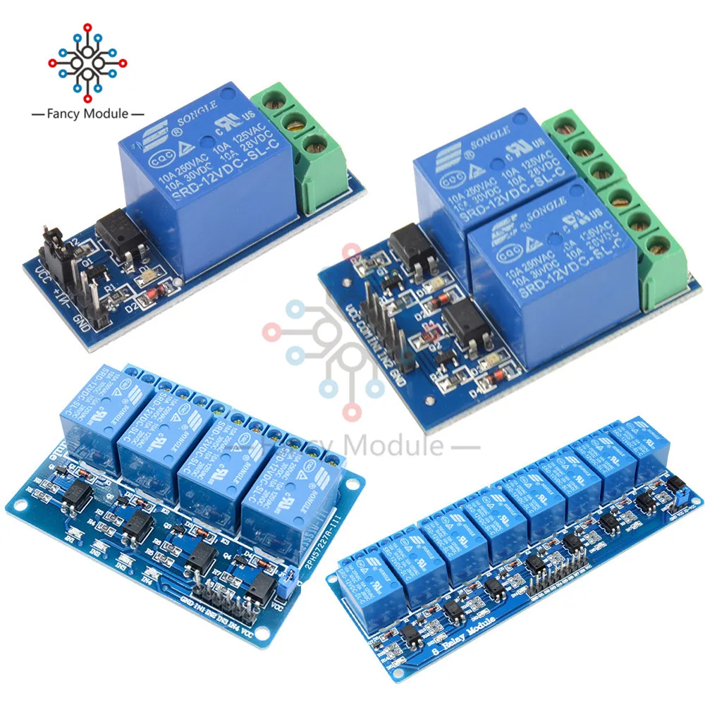 1PCS DC 12V 4-Channel Relay Module Optocoupler For Arduino PIC ARM AVR DSP CA