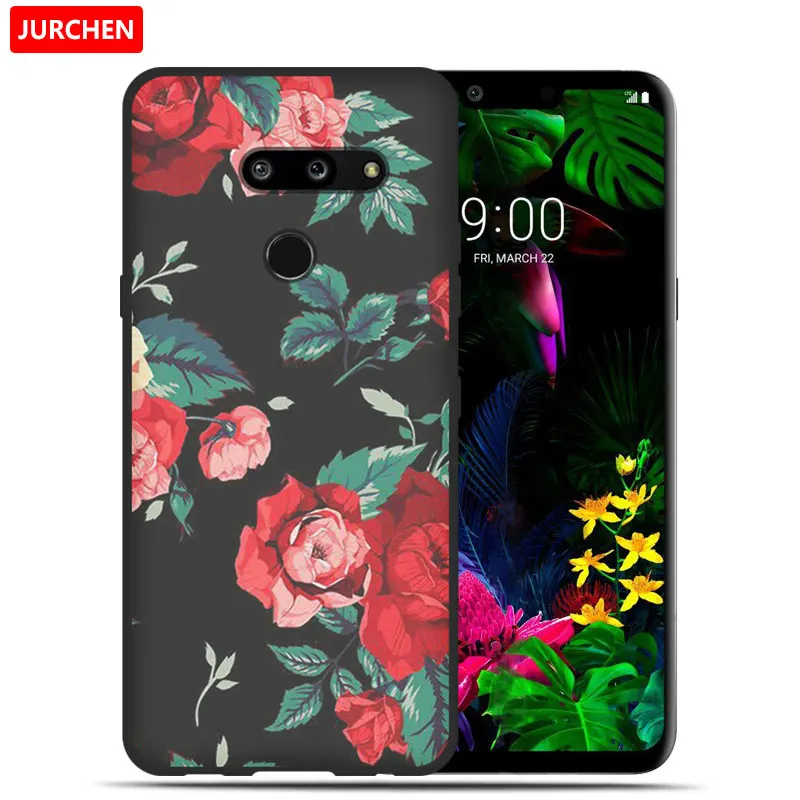 Чехол JURCHEN для LG G8s чехол ThinQ телефона с милым рисунком цветами силиконовый мягкий