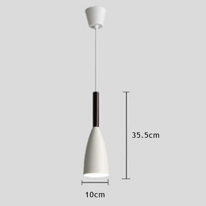 Скандинавский Датский дизайн, простой резиновый Деревянный светильник, постмодерн, ресторан, E27, лампа, светильник, индивидуальное покрытие, железная Одиночная Подвесная лампа - Цвет корпуса: White