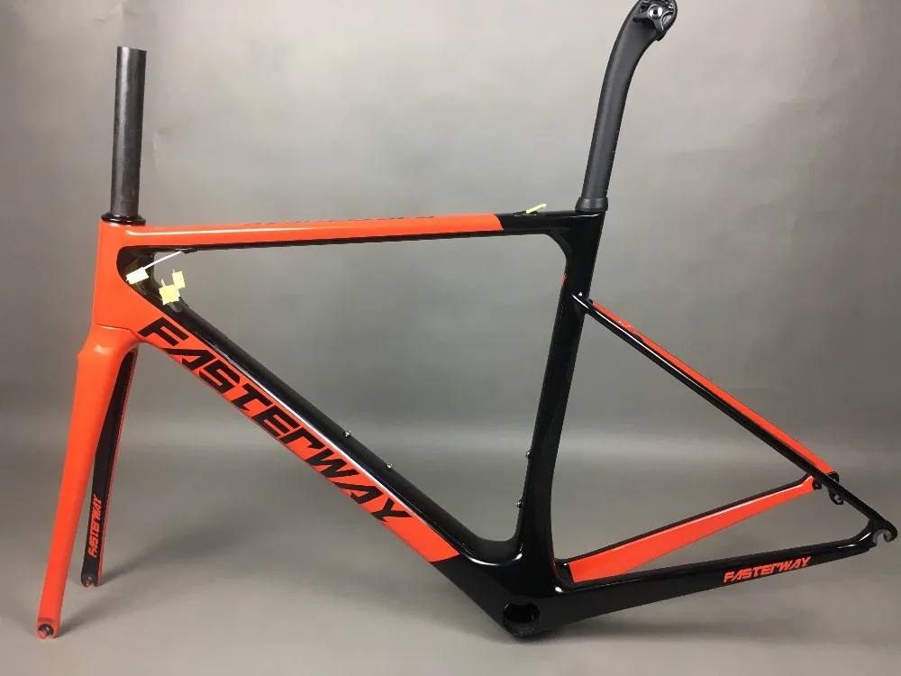 Perfect 2019 design super light FASTERWAY classic carbon road frameset D Brake carbon bike frame:Frameset+Seatpost+Fork+Clamp+Headset 41