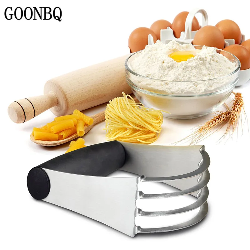 GOONBQ 1 pc Pastry Blender Stainless Steel Flour Mixer Pastry Dough Cutter Blender Whisk Tool Rubber Handle Tool GOONBQ 1 pc Pastry Blender Stainless Steel Flour Mixer Pastry Dough Cutter Blender Whisk Tool Rubber Handle Tool