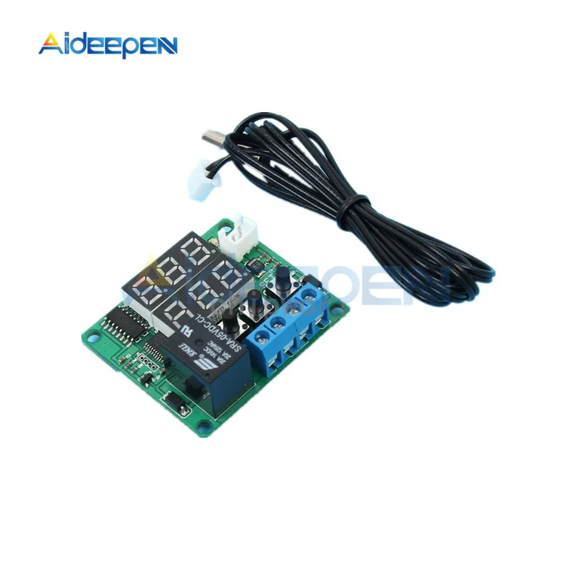 

W1209 DC5V Thermostat Temperature Controller Regulator Switch Control Dual LED Digital Display Waterproof Sensor Module