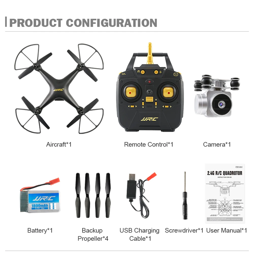 H68 вожак Quadcopter с Камера Drone Wi-Fi FPV высота Удержание Headless режим Радиоуправляемый Дрон время звучания VS DJI Phantom 4 3