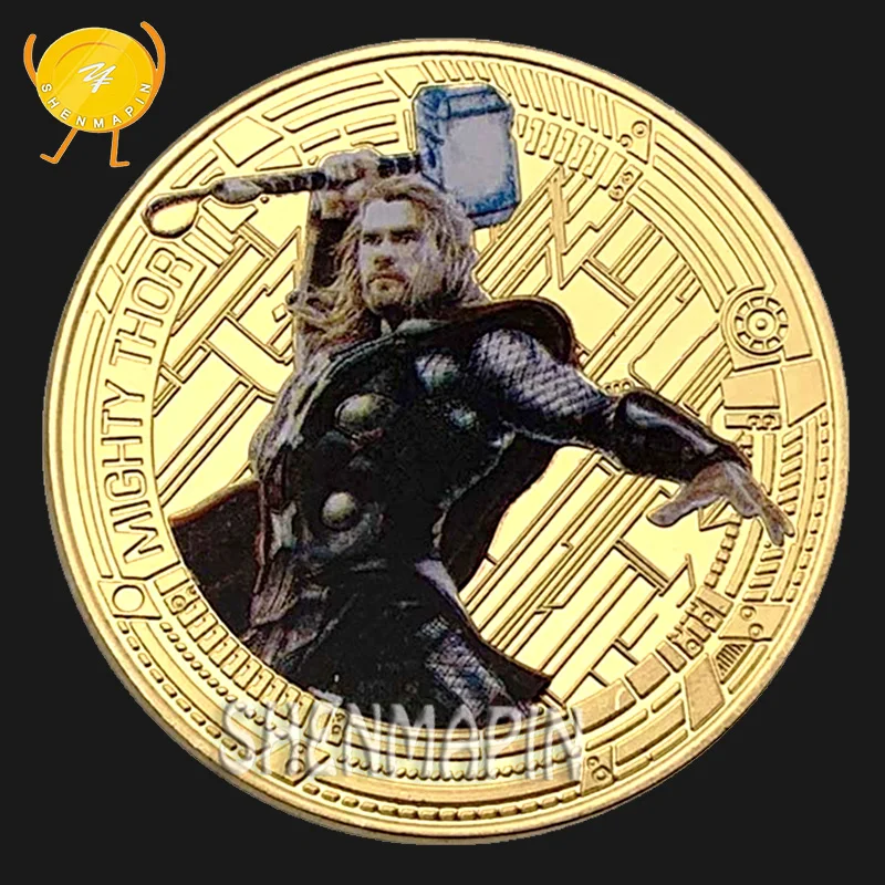 Мстители финальная битва памятная монета Marvel фильм коллекционные монеты Детский мультфильм анимационная игрушка Подарки на день рождения 7 шт