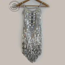 Стиль Костюмы для латинских танцев сексуальный серебряный кисточкой конкурс латиноамериканских танцев платье для женщин Детские платья для латинских танцев S-4XL F25