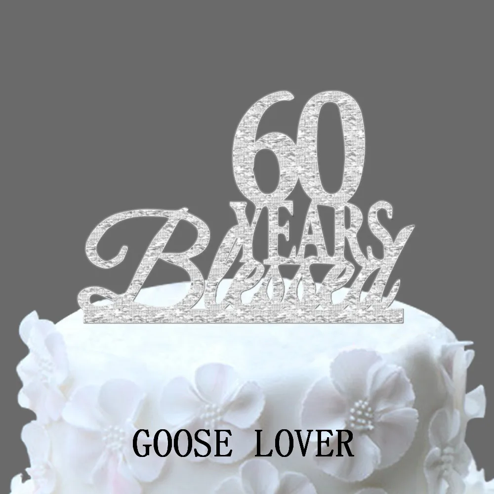 Aliexpress.com : Buy 60th Birthday/Anniversary Cake Topper ...