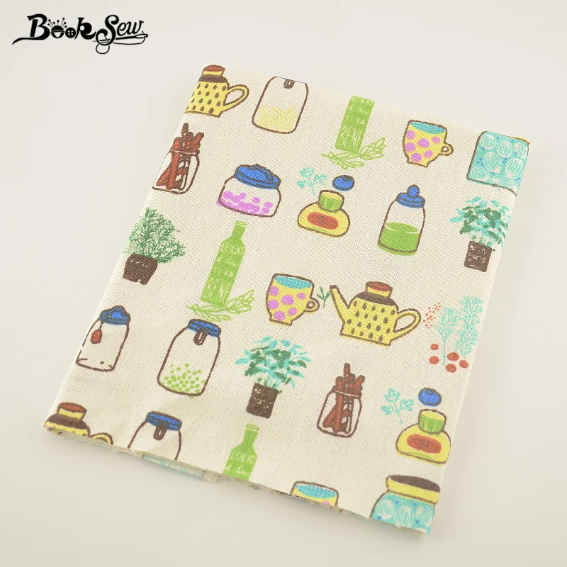 Booksew хлопок белье Ткань прекрасный Кубок Дизайн Вышивание Материал для скатерти Подушка сумка Шторы Подушка ZAKKA tissu см