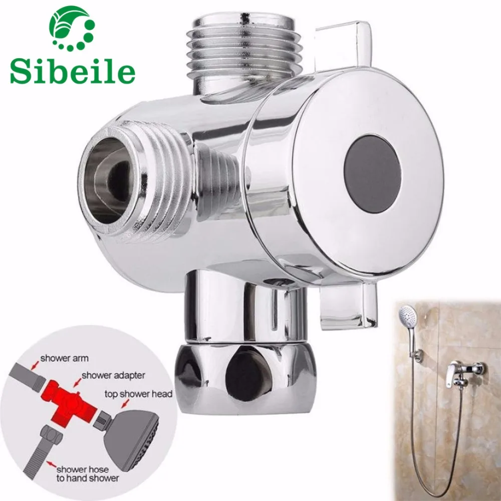 SBLE Shower Mixer Diverter Holder Valve Chrome Head Arm Flow Handheld Fixed Showerhead Diverter