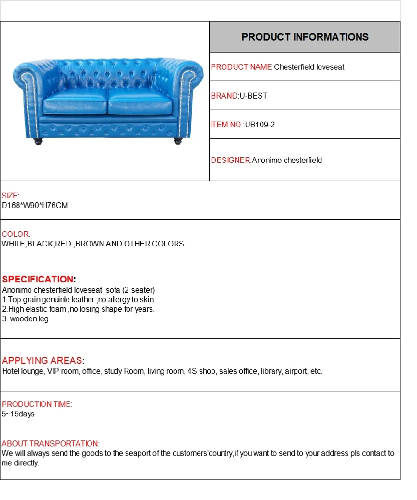 Anonimo chesterfield loveseat  sofa (2-seater)