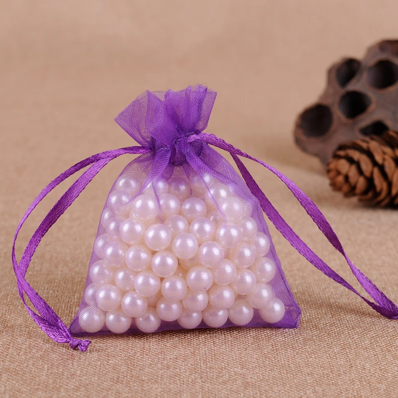 organza 100 pcs 7x9 9x12 10x15 11x16 13x18 15x20 17x23 cm jewelry bag packaging drawer bag wedding jewelry bag 