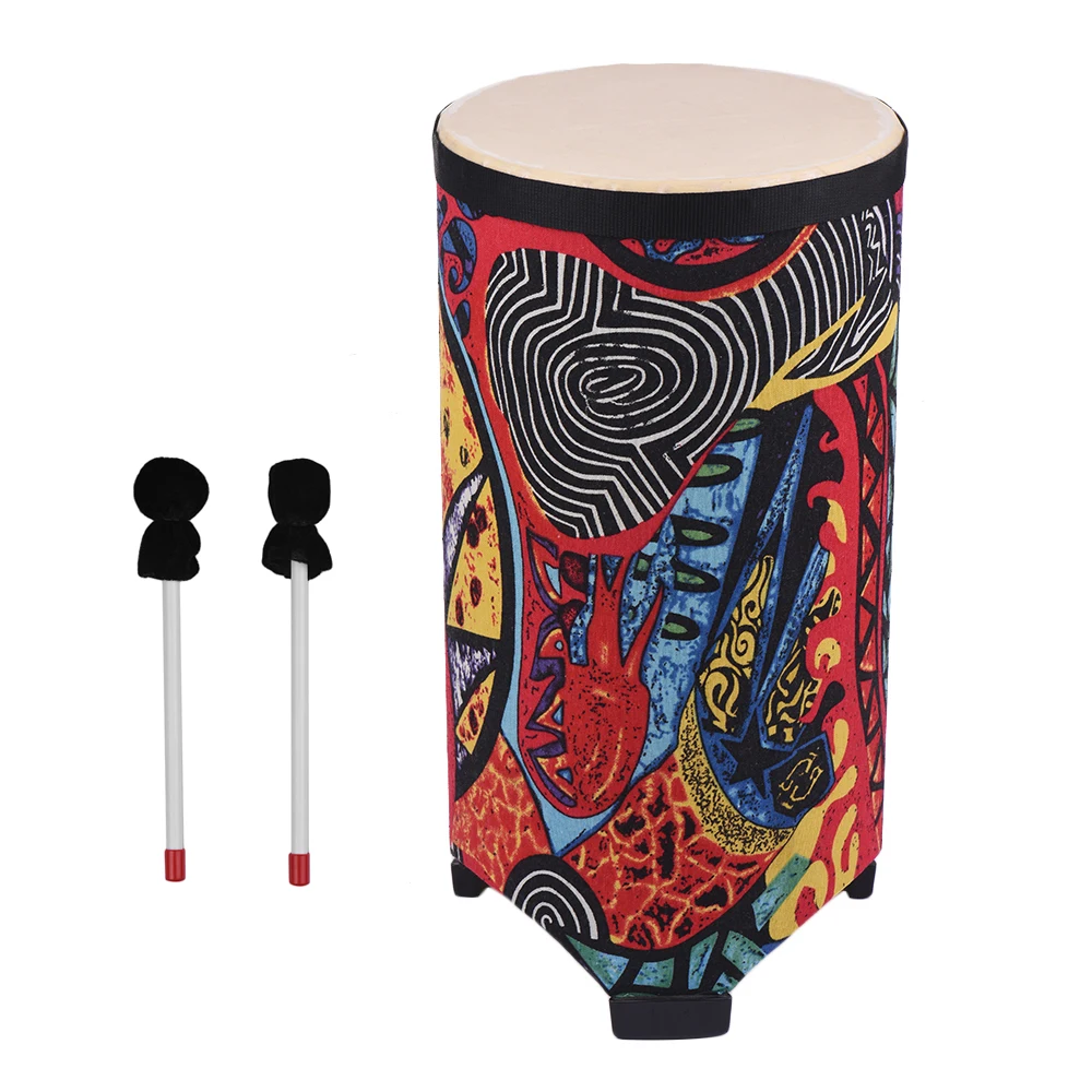 10 Inch Floor Drum Conga Konga Drum Hand Drum 3 feet Design with Attractive Fabric Art Surface
