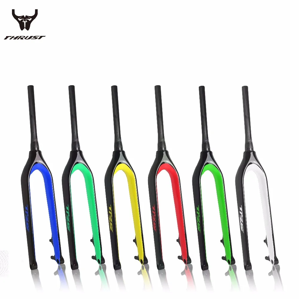 THRUST Fork 29er mountain bike carbon mtb fork Bicicletas Rigid Tapered Thru Axle 15mm bicycle Fork super light carbon fork