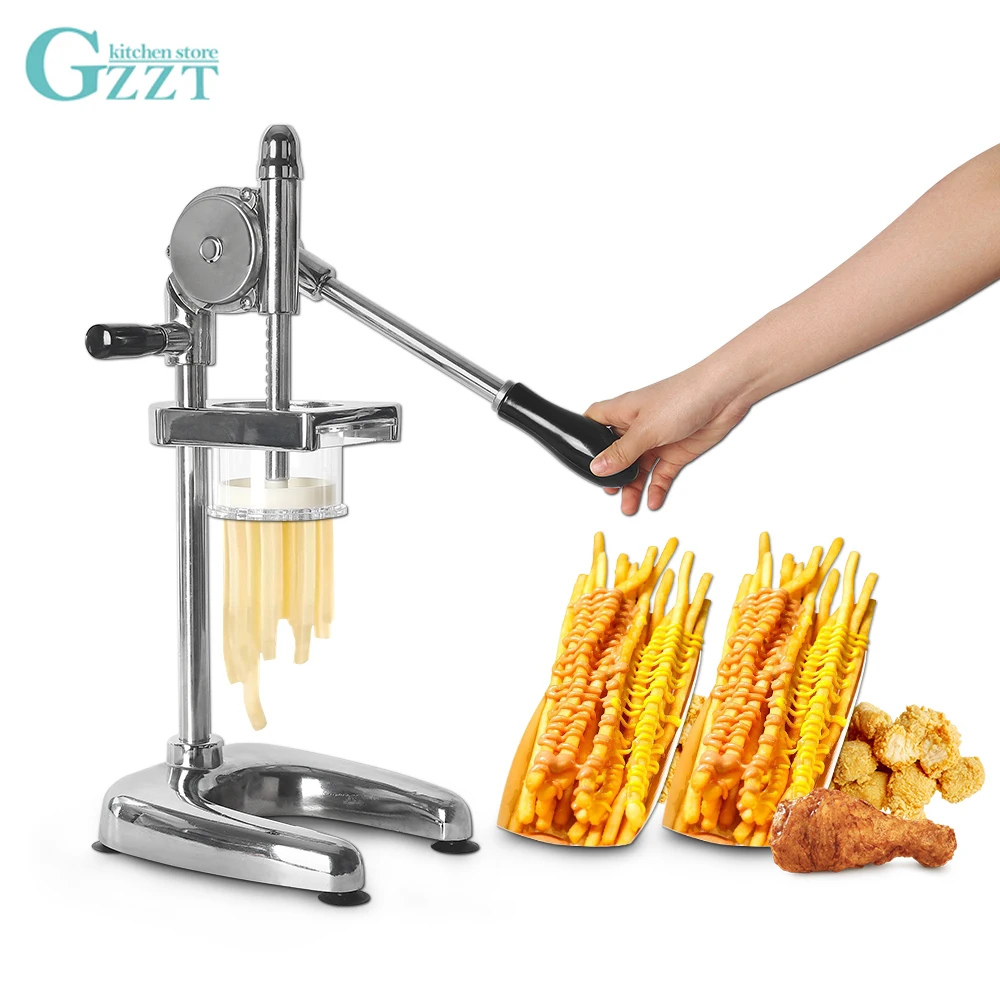 GZZT Aliminum легированный ручной соковыжималка для картофеля фри фрезы машина жареный картофель чип соковыжималки длиной 30 см легко чистить