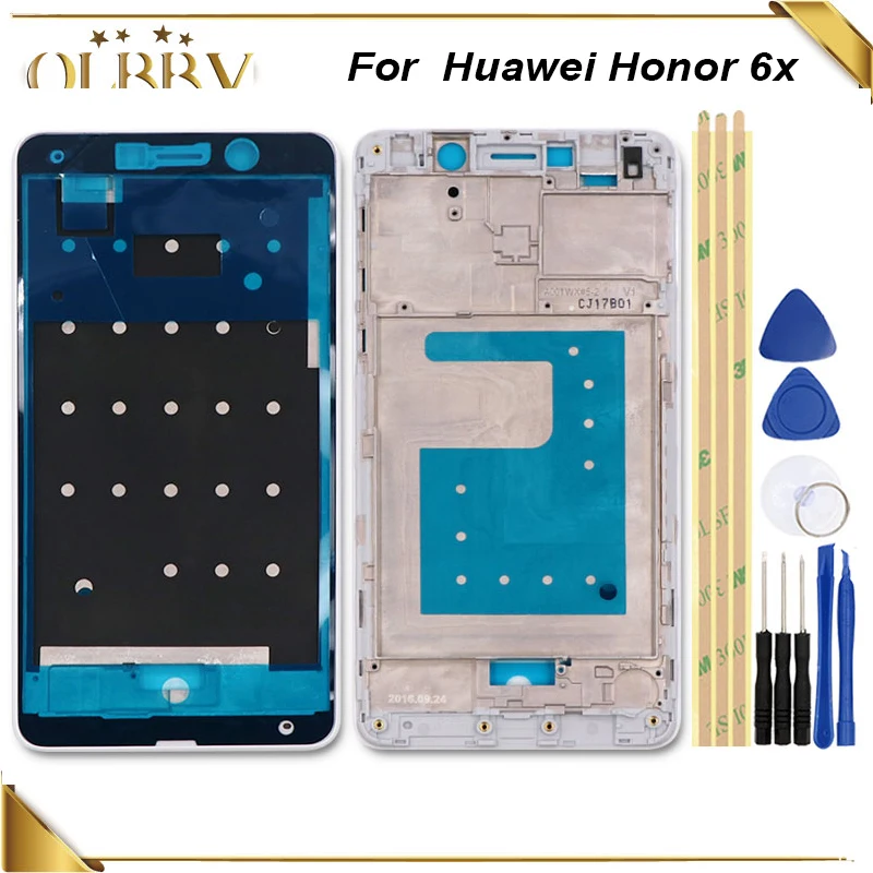 Для Huawei Honor 6X передняя рамка Корпус ЖК-экран Рамка для Ascend P9 Lite G9 с силой громкости