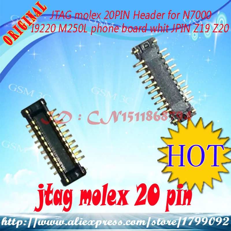 JTAG molex 20PIN заголовок для N7000 I9220 M250L телефонная доска (линия) whit JPIN Z19 Z20