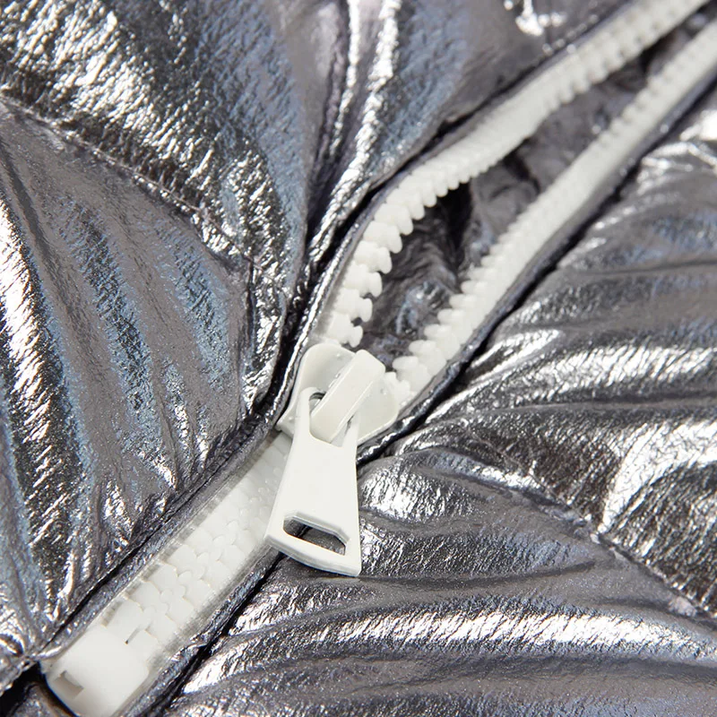 new arrivals Silver waterproof coat real lambswool fur collar parka women 2018 plus size oversized korean hooded jacket woman