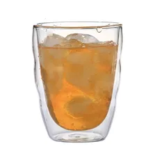 Soffe термостойкая кофейная стеклянная чашка 80 мл 250 мл 350 мл с двойными стенками, прохладное виски, пиво, прозрачная посуда для напитков, стеклянные чашки