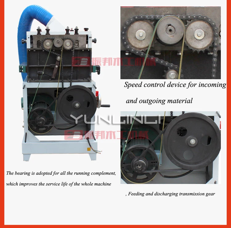 Высокоскоростной строгальный станок по дереву 220V машина по производству древесной проволоки многофункциональная односторонняя строгальная машина