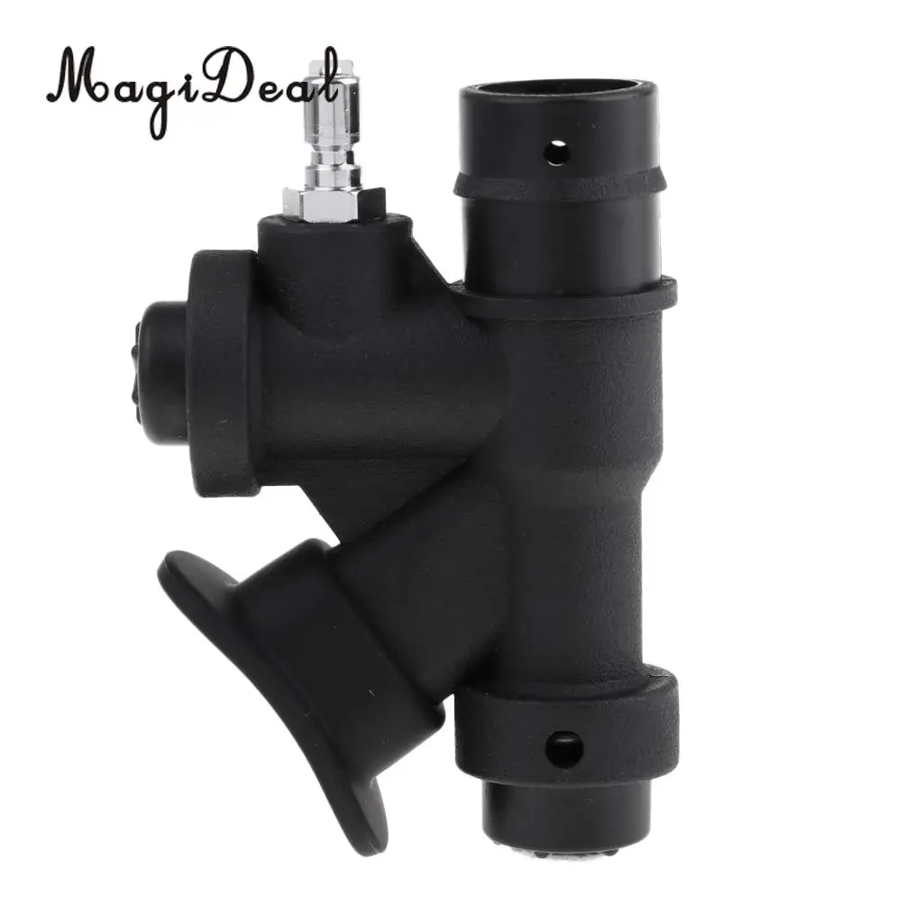 Professional Dive BCD Power Inflator with Angled Mouthpiece for Scuba Diving Standard 1 inch Inflator Hose