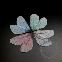 8 см белый, зеленый, синий, розовый марлевые печатные крылья бабочки DIY принадлежности для сережек фурнитура 1800250