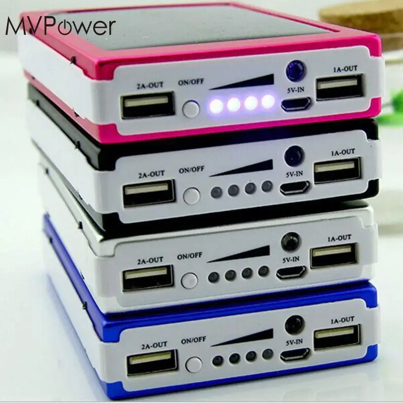 

Dual USB LED PCBA Circuit Board Solar Power Panel Case Home DIY Solar Panel Bank 18650 Battery DIY Home Portable Charger