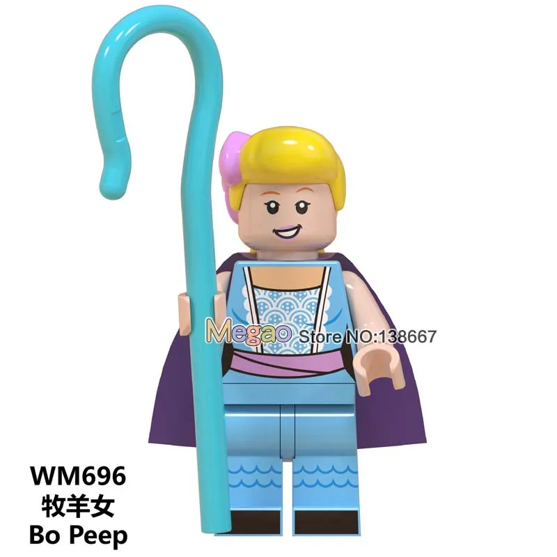 

Single New Toy Story 4 Bo Peep Bricks Buzz Lightyear Woody Jessie Alien Bonnie Duke Caboom Cartoon Building Blocks Children Toys