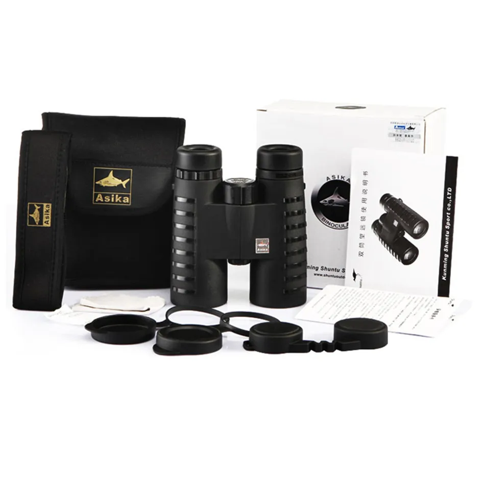 Многоцветный компактный бинокль EYESKEY 8x32 телескоп Asika Bak4 Prism Optics походный шейный