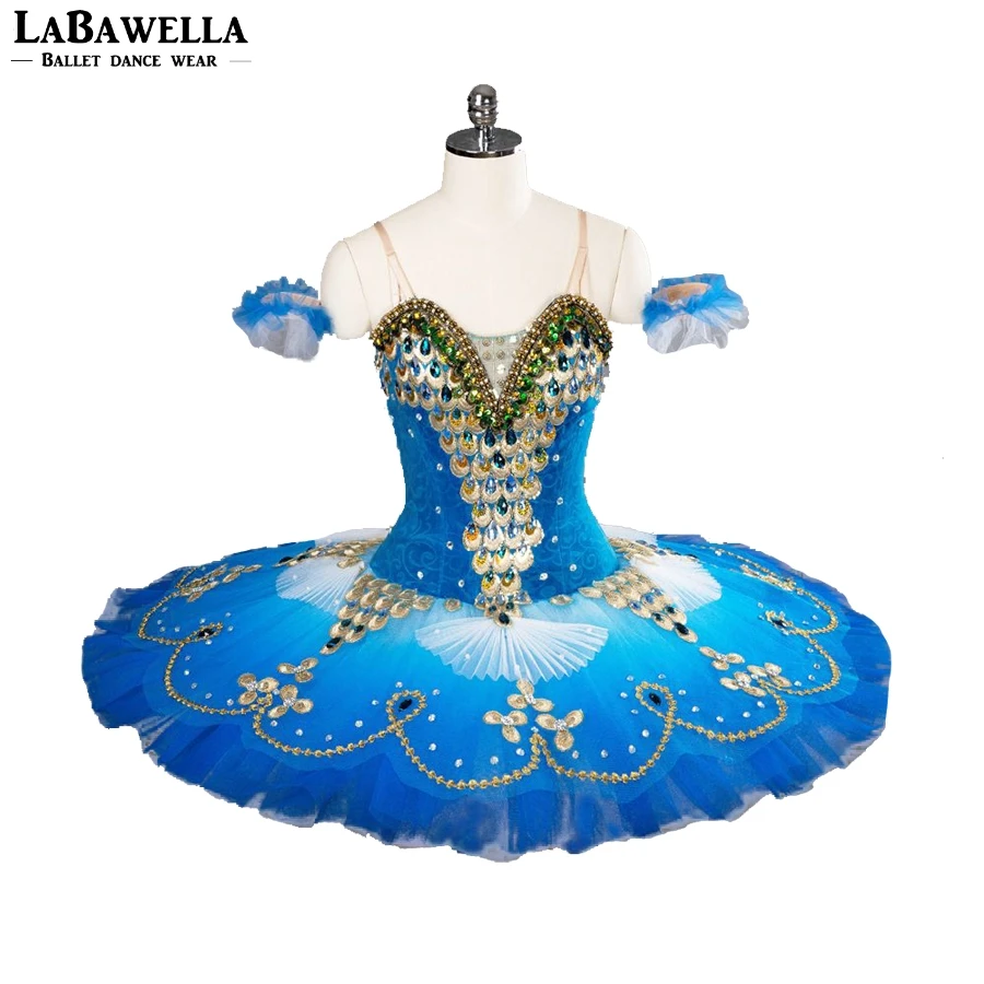 

Nutcracker Blue Bird Stage Costume BT9105 Blue Peacock Professional Classical Competiton Ballet Tutus For Women Pancake Tutus