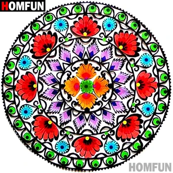 

HOMFUN Full Square/Round Drill 5D DIY Diamond Painting "mandala" 3D Embroidery Cross Stitch 5D Home Decor Gift A09268