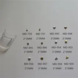 MD-750-959 30 шт украшения для ногтей маленькие металлические золотые и серебряные Длинные треугольные алмаз в форме сердца Квадратные звезды